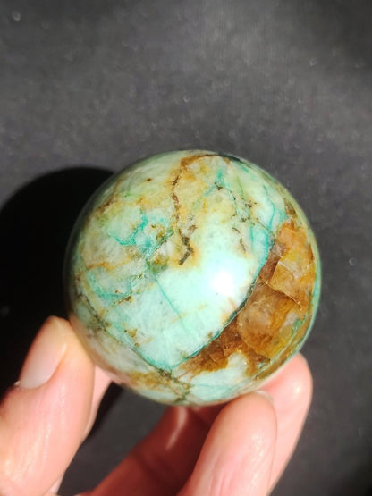 Chrysocoll Quantum Quattro AAA Sphere ~ Magische Edelstein Kugel Massage & Deko Crystal Meditation Heilstein Rarität Sammler Chrysokolla - Art of Nature Berlin