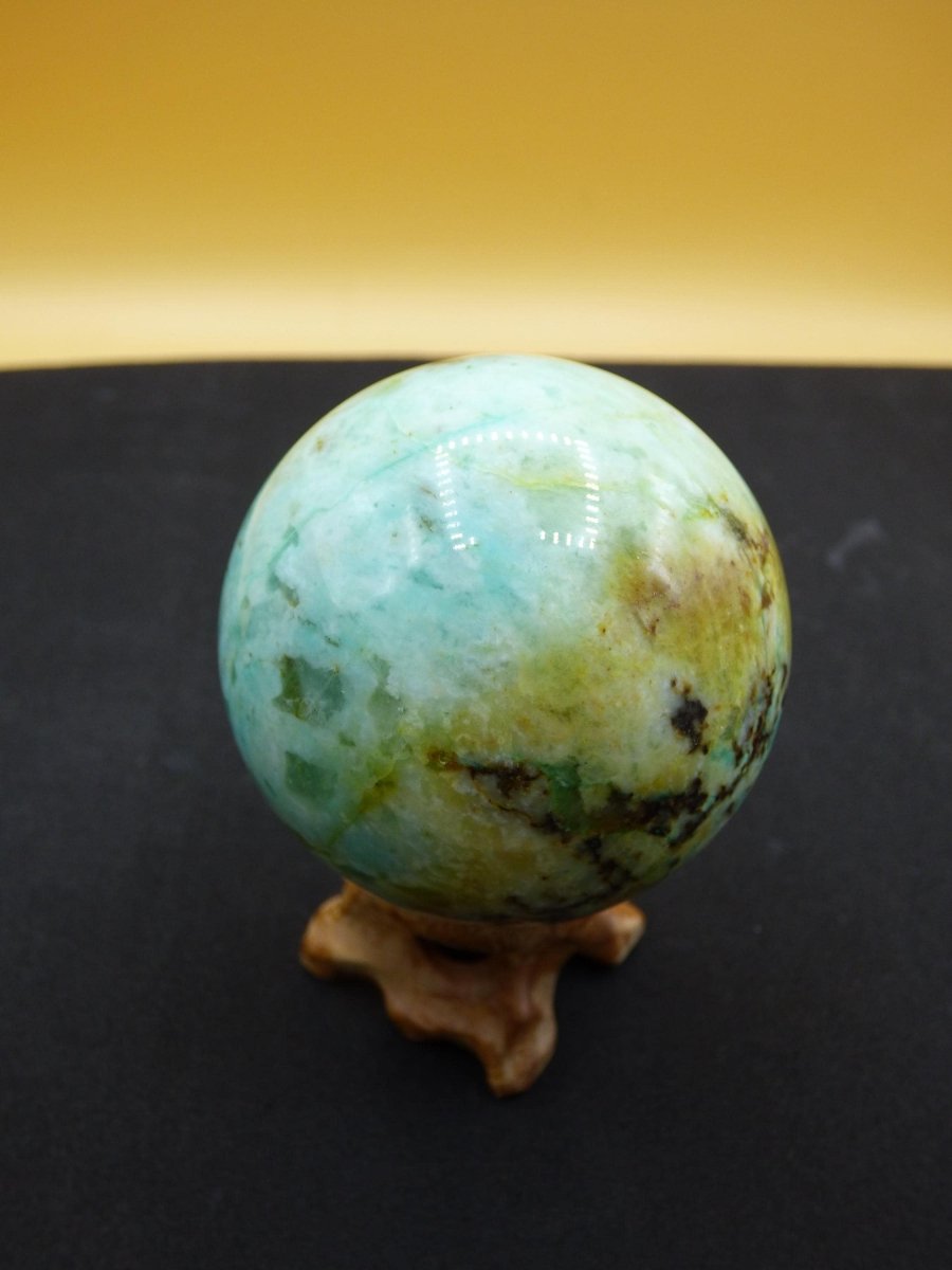 Chrysocoll Quantum Quattro AAA Sphere ~ Magische Edelstein Kugel Massage & Deko Crystal Meditation Heilstein Rarität Sammler Chrysokolla - Art of Nature Berlin