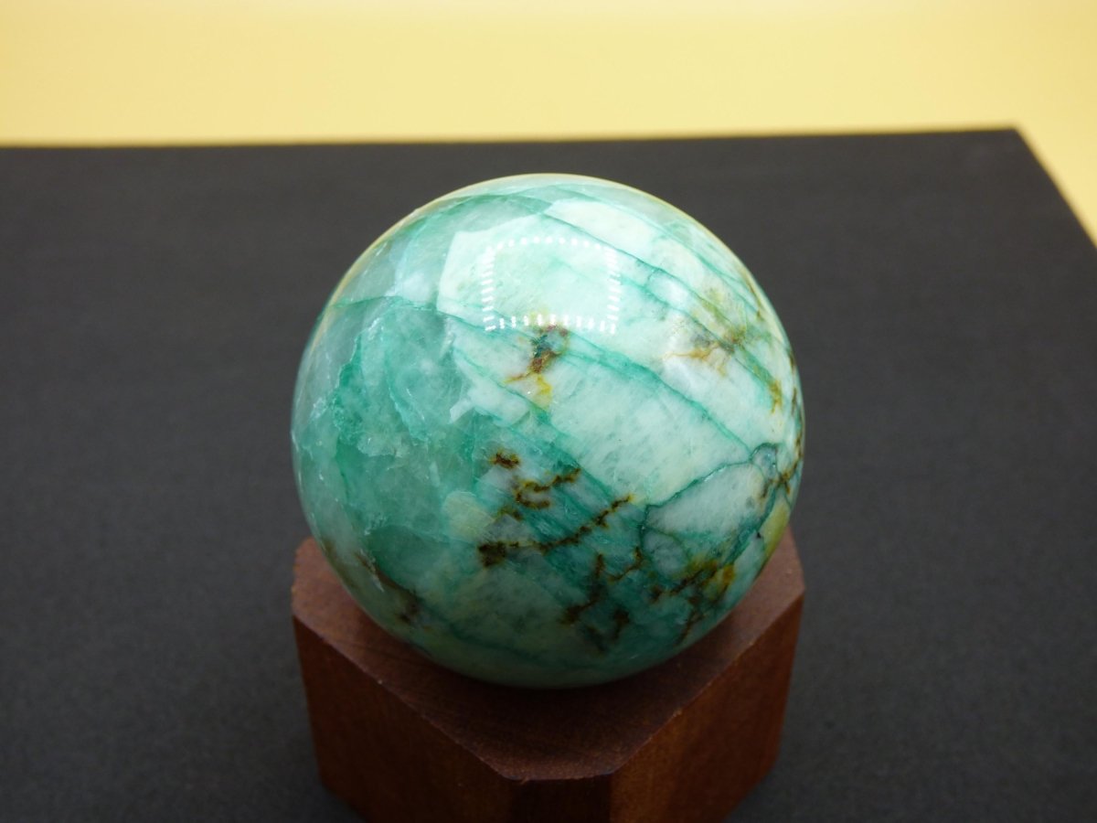 Chrysocoll Quantum Quattro AAA Sphere ~ Magische Edelstein Kugel Massage & Deko Crystal Meditation Heilstein Rarität Sammler Chrysokolla - Art of Nature Berlin