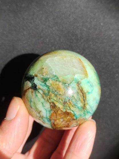Chrysocoll Quantum Quattro AAA Sphere ~ Magische Edelstein Kugel Massage & Deko Crystal Meditation Heilstein Rarität Sammler Chrysokolla - Art of Nature Berlin