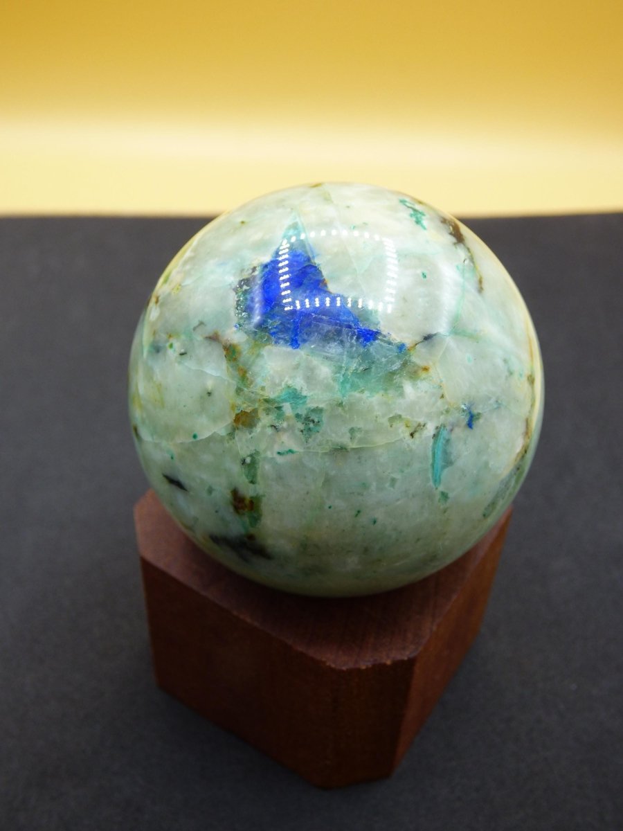 Chrysocoll Quantum Quattro AAA Sphere ~ Magische Edelstein Kugel Massage & Deko Crystal Meditation Heilstein Rarität Sammler Chrysokolla - Art of Nature Berlin