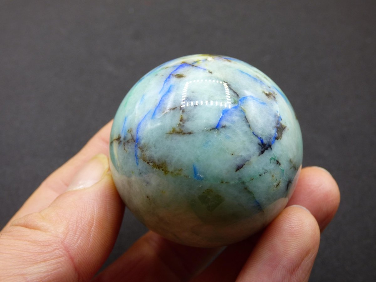 Chrysocoll Quantum Quattro AAA Sphere ~ Magische Edelstein Kugel Massage & Deko Crystal Meditation Heilstein Rarität Sammler Chrysokolla - Art of Nature Berlin