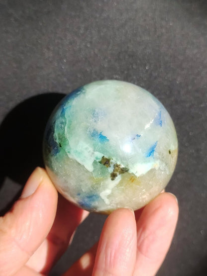 Chrysocoll Quantum Quattro AAA Sphere ~ Magische Edelstein Kugel Massage & Deko Crystal Meditation Heilstein Rarität Sammler Chrysokolla - Art of Nature Berlin