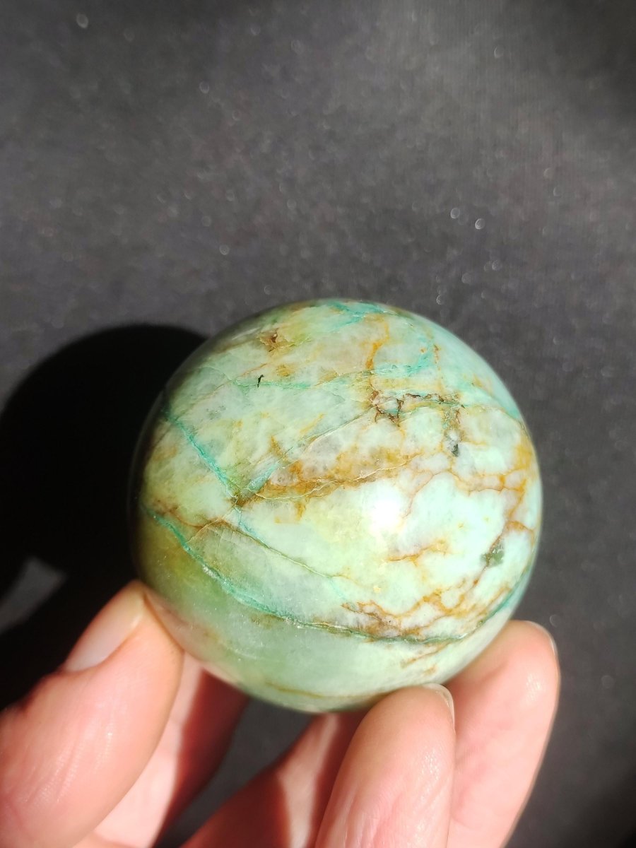 Chrysocoll Quantum Quattro AAA Sphere ~ Magische Edelstein Kugel Massage & Deko Crystal Meditation Heilstein Rarität Sammler Chrysokolla - Art of Nature Berlin