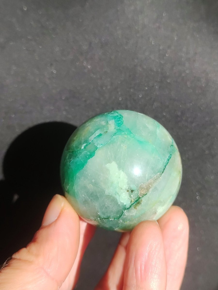 Chrysocoll Quantum Quattro AAA Sphere ~ Magische Edelstein Kugel Massage & Deko Crystal Meditation Heilstein Rarität Sammler Chrysokolla - Art of Nature Berlin