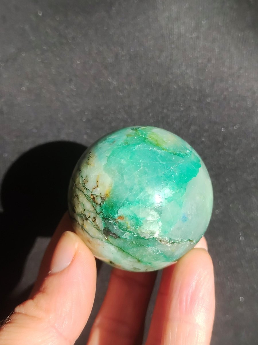 Chrysocoll Quantum Quattro AAA Sphere ~ Magische Edelstein Kugel Massage & Deko Crystal Meditation Heilstein Rarität Sammler Chrysokolla - Art of Nature Berlin