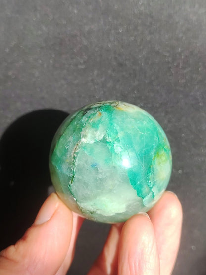 Chrysocoll Quantum Quattro AAA Sphere ~ Magische Edelstein Kugel Massage & Deko Crystal Meditation Heilstein Rarität Sammler Chrysokolla - Art of Nature Berlin