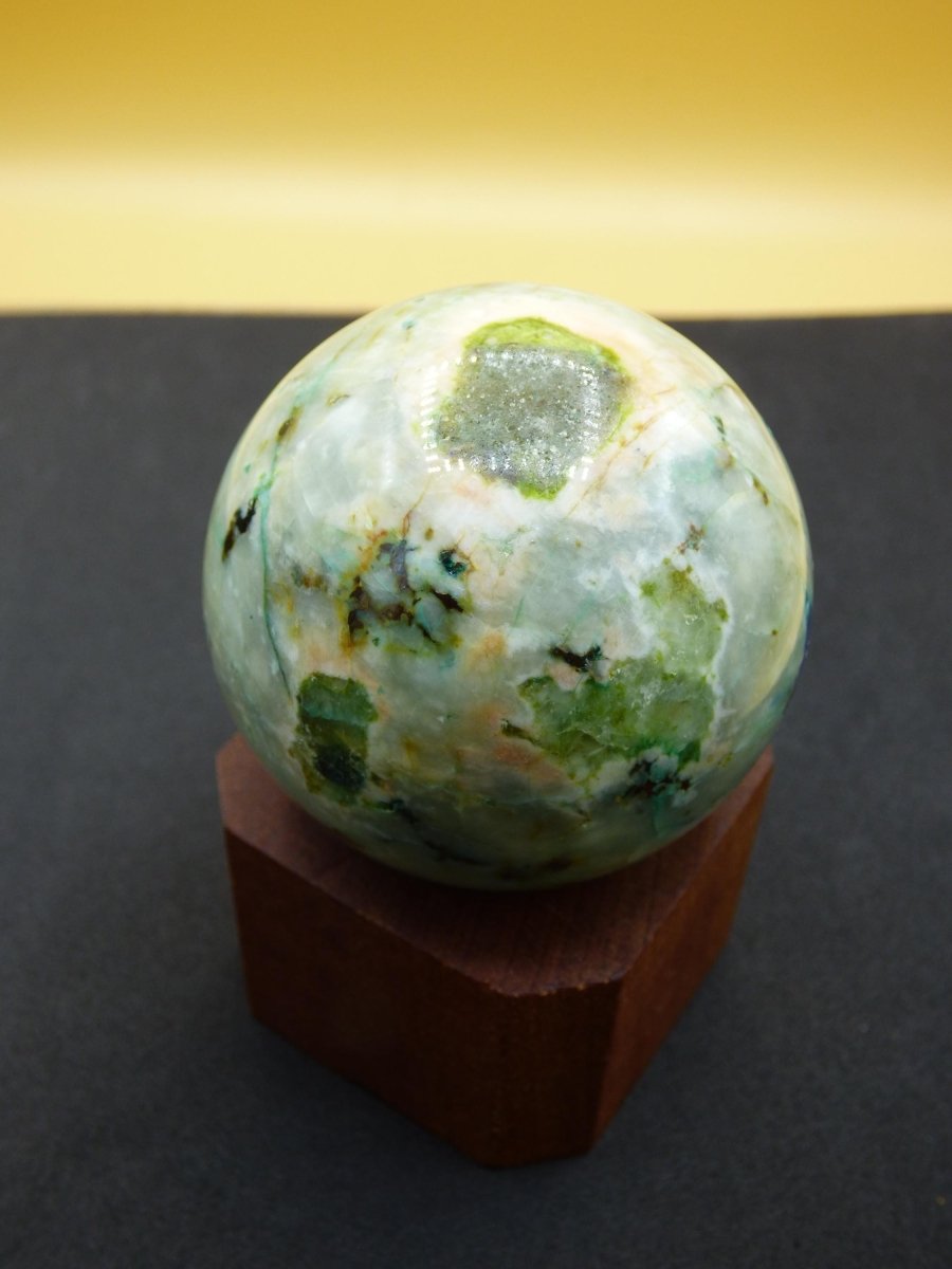 Chrysocoll Quantum Quattro AAA Sphere ~ Magische Edelstein Kugel Massage & Deko Crystal Meditation Heilstein Rarität Sammler Chrysokolla - Art of Nature Berlin