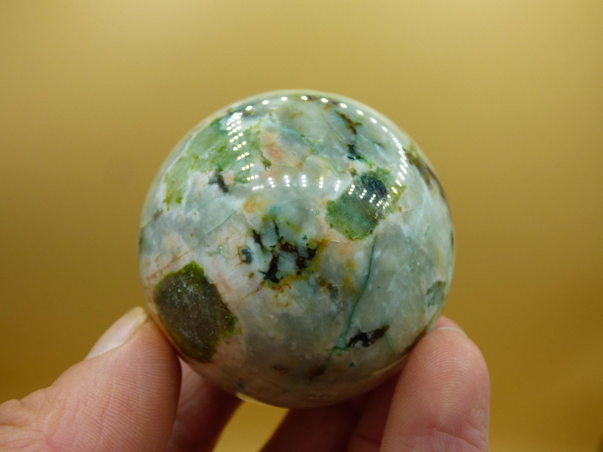 Chrysocoll Quantum Quattro AAA Sphere ~ Magische Edelstein Kugel Massage & Deko Crystal Meditation Heilstein Rarität Sammler Chrysokolla - Art of Nature Berlin