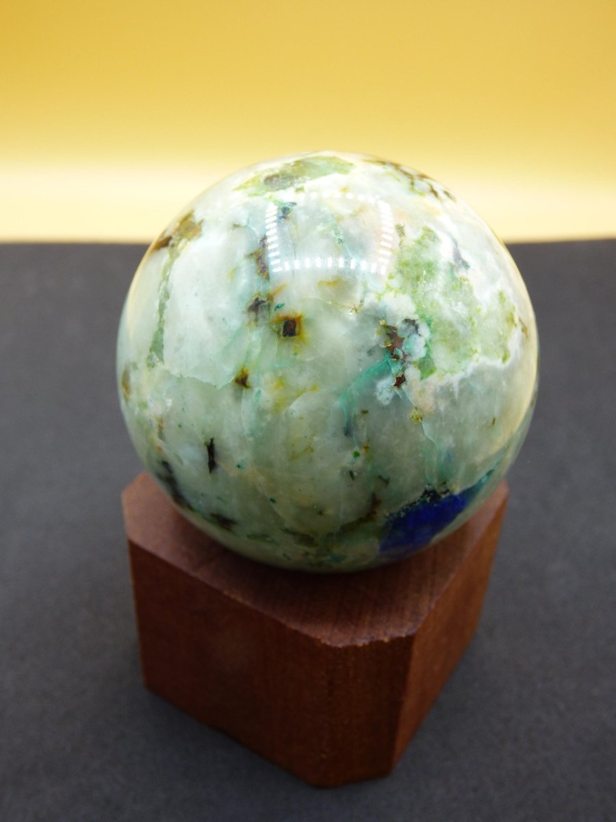 Chrysocoll Quantum Quattro AAA Sphere ~ Magische Edelstein Kugel Massage & Deko Crystal Meditation Heilstein Rarität Sammler Chrysokolla - Art of Nature Berlin