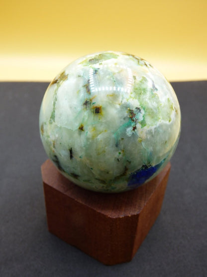 Chrysocoll Quantum Quattro AAA Sphere ~ Magische Edelstein Kugel Massage & Deko Crystal Meditation Heilstein Rarität Sammler Chrysokolla - Art of Nature Berlin