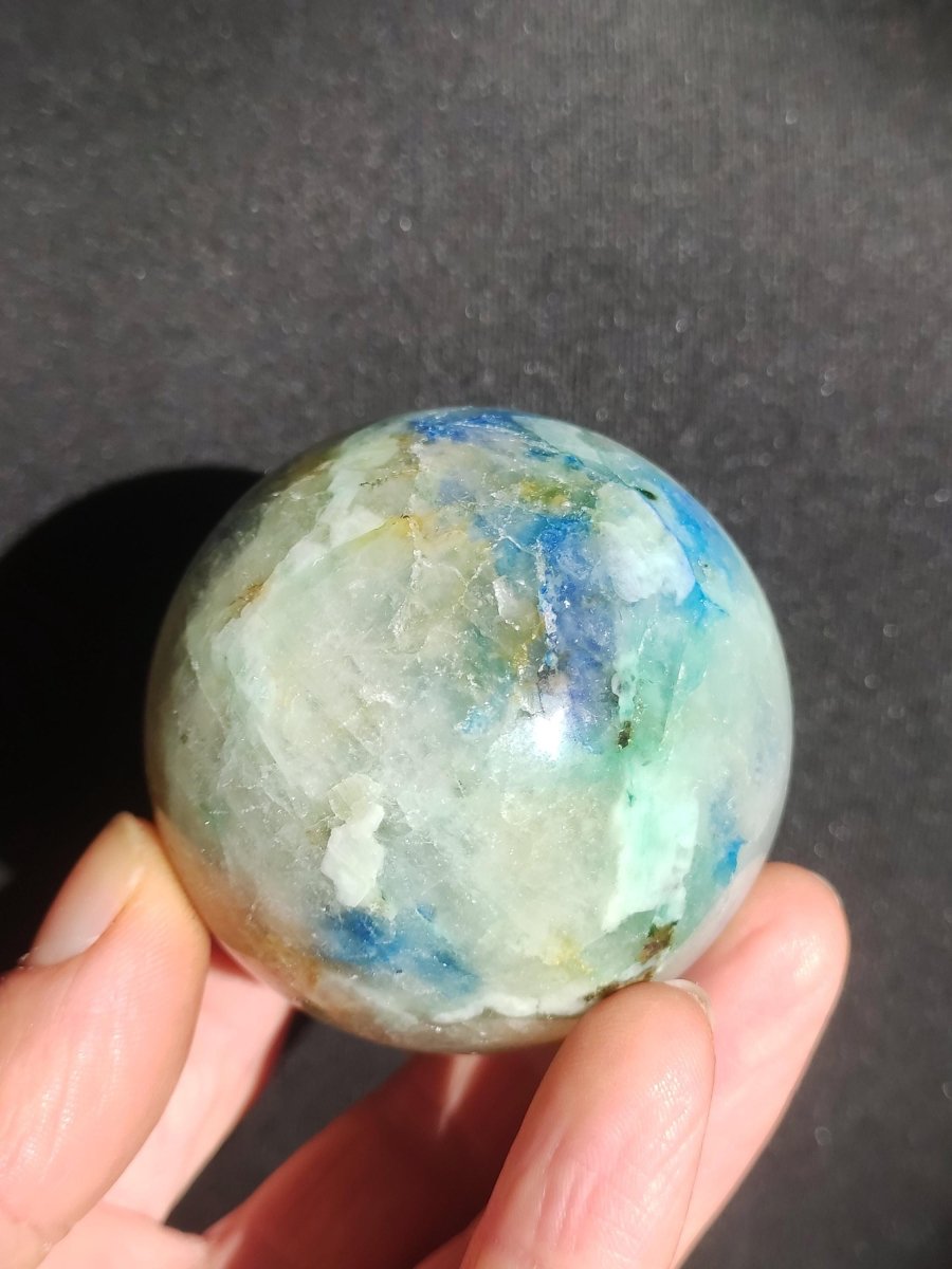 Chrysocoll Quantum Quattro AAA Sphere ~ Magische Edelstein Kugel Massage & Deko Crystal Meditation Heilstein Rarität Sammler Chrysokolla - Art of Nature Berlin