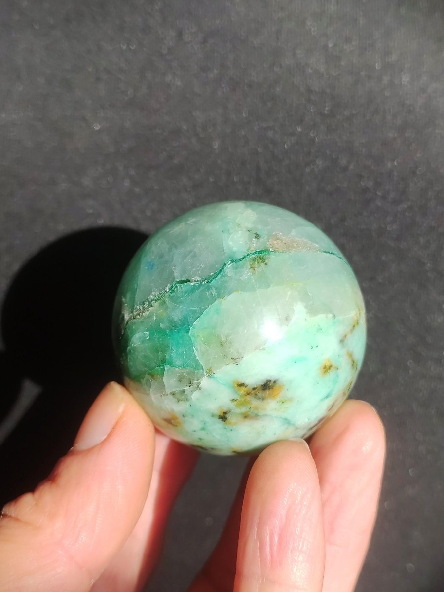Chrysocoll Quantum Quattro AAA Sphere ~ Magische Edelstein Kugel Massage & Deko Crystal Meditation Heilstein Rarität Sammler Chrysokolla - Art of Nature Berlin
