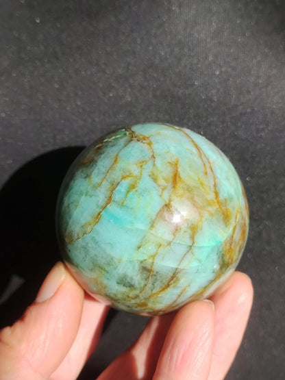 Chrysocoll Quantum Quattro AAA Sphere ~ Magische Edelstein Kugel Massage & Deko Crystal Meditation Heilstein Rarität Sammler Chrysokolla - Art of Nature Berlin