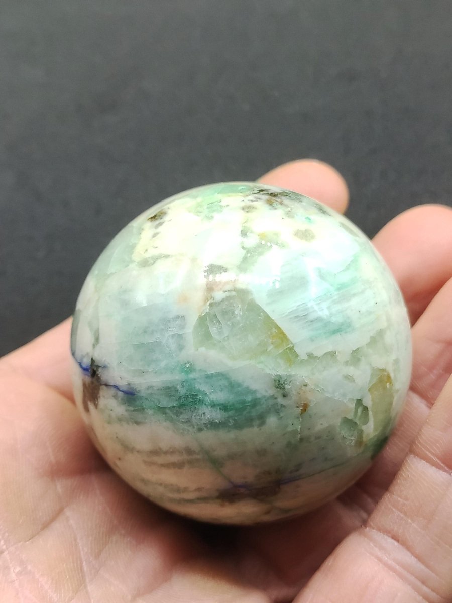 Chrysocoll Sphere ~ Magische Edelstein Kugel Massage & Deko Crystal Meditation Heilstein Rarität Sammler Mineral Rund Chrysokolla Boho - Art of Nature Berlin