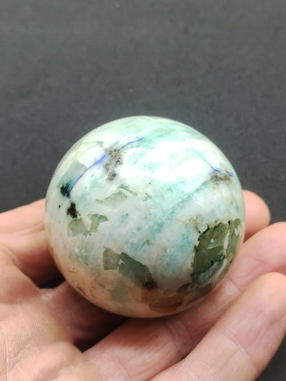 Chrysocoll Sphere ~ Magische Edelstein Kugel Massage & Deko Crystal Meditation Heilstein Rarität Sammler Mineral Rund Chrysokolla Boho - Art of Nature Berlin