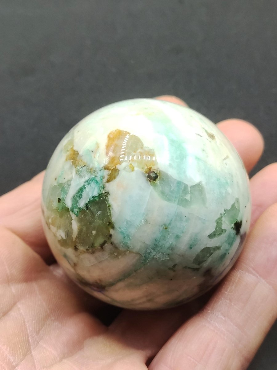 Chrysocoll Sphere ~ Magische Edelstein Kugel Massage & Deko Crystal Meditation Heilstein Rarität Sammler Mineral Rund Chrysokolla Boho - Art of Nature Berlin