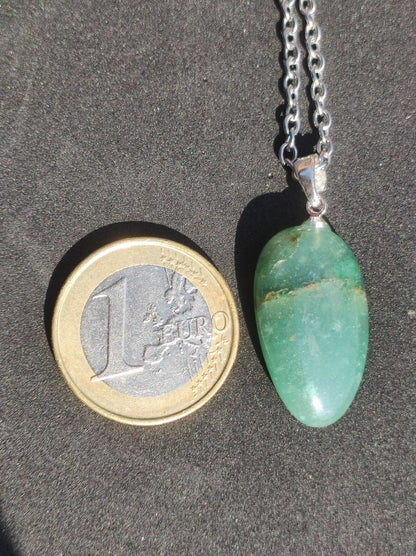 Chrysopras 925 Silberöse Edelstein Kette grün transparent Anhänger Natur Heilstein Kristall Geschenk Mann Frau Mutter Vater Er Sie Freundin - Art of Nature Berlin