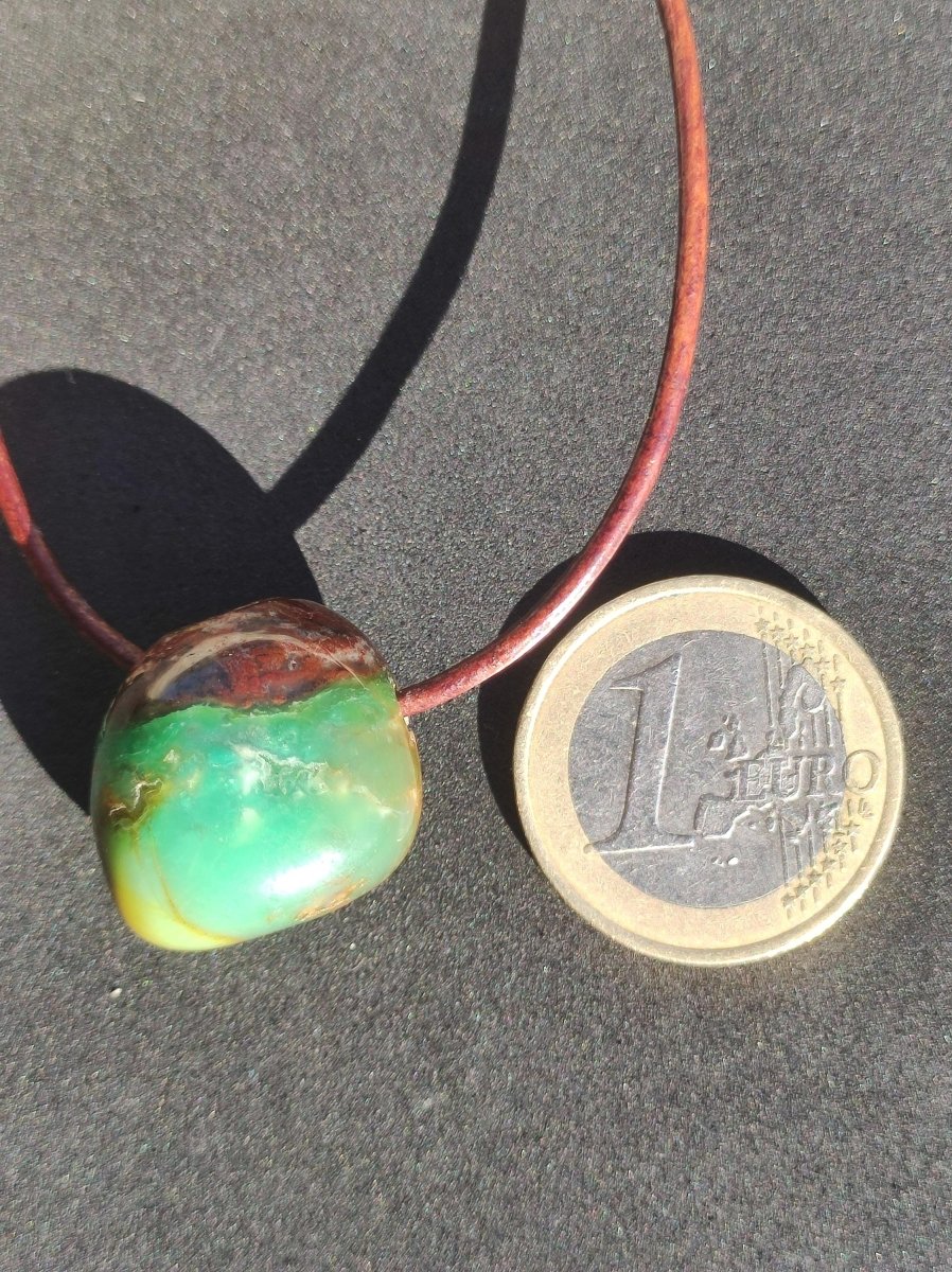 Chrysopras ~ Edelstein Kette Heilstein grün Natur Er Sie Mann Frau Glück HIPPIE GOA Boho Tibet Ethno Natur Rarität Geschenk Selten - Art of Nature Berlin