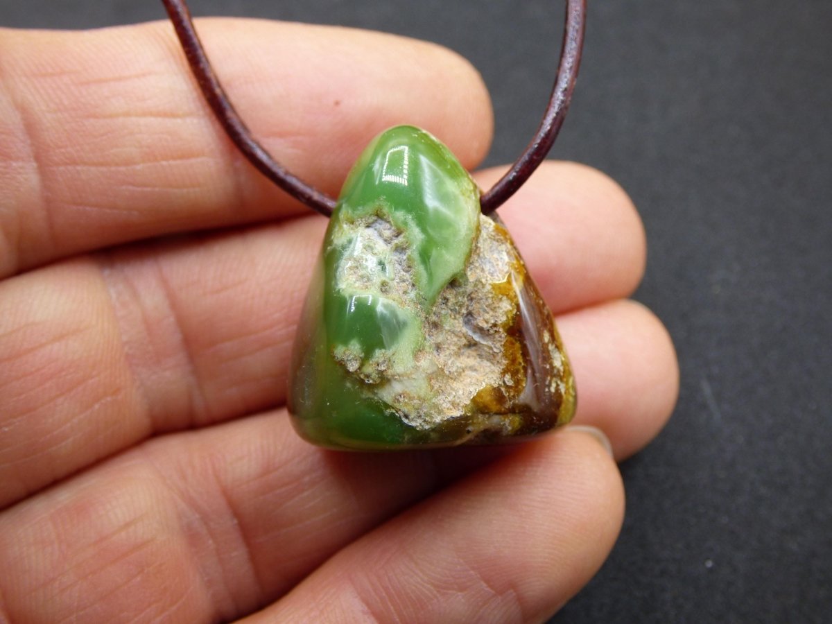 Chrysopras ~ Edelstein Kette Heilstein grün Natur Er Sie Mann Frau Glück HIPPIE GOA Boho Tibet Ethno Natur Rarität Geschenk Selten - Art of Nature Berlin