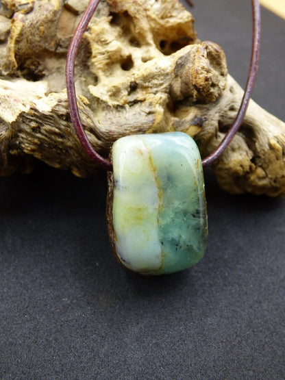 Chrysopras ~ Edelstein Kette Heilstein grün Natur Er Sie Mann Frau Glück HIPPIE GOA Boho Tibet Ethno Natur Rarität Geschenk Selten - Art of Nature Berlin