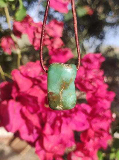 Chrysopras ~ Edelstein Kette Heilstein grün Natur Er Sie Mann Frau Glück HIPPIE GOA Boho Tibet Ethno Natur Rarität Geschenk Selten - Art of Nature Berlin