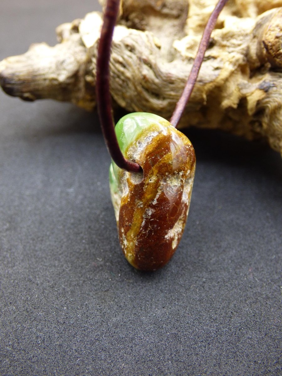 Chrysopras ~ Edelstein Kette Heilstein grün Natur Er Sie Mann Frau Glück HIPPIE GOA Boho Tibet Ethno Natur Rarität Geschenk Selten - Art of Nature Berlin