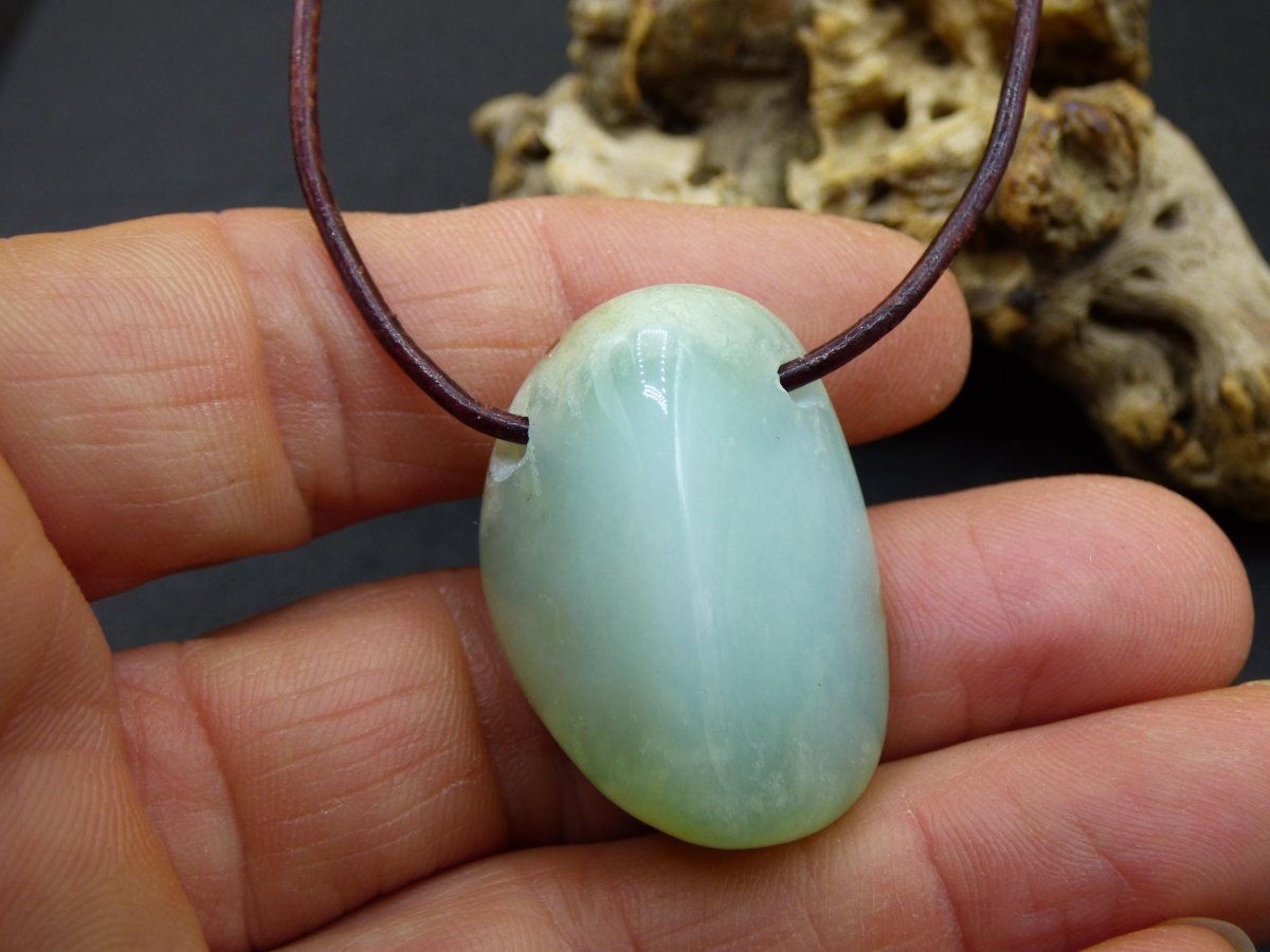 Chrysopras ~ Edelstein Kette Heilstein grün Natur Er Sie Mann Frau Glück HIPPIE GOA Boho Tibet Ethno Natur Rarität Geschenk Selten - Art of Nature Berlin