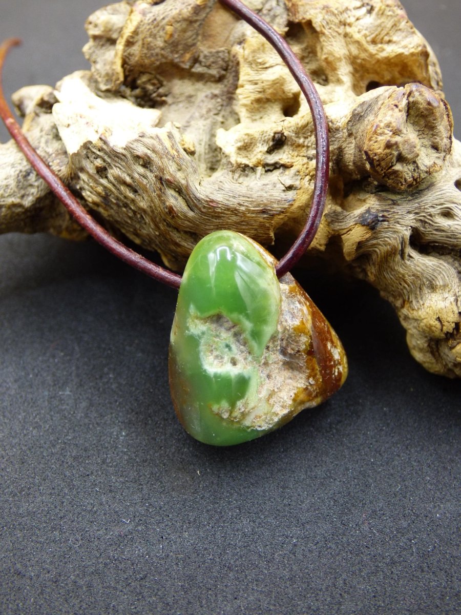 Chrysopras ~ Edelstein Kette Heilstein grün Natur Er Sie Mann Frau Glück HIPPIE GOA Boho Tibet Ethno Natur Rarität Geschenk Selten - Art of Nature Berlin