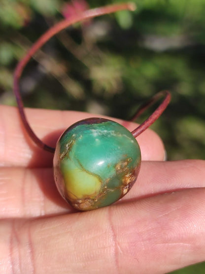 Chrysopras ~ Edelstein Kette Heilstein grün Natur Er Sie Mann Frau Glück HIPPIE GOA Boho Tibet Ethno Natur Rarität Geschenk Selten - Art of Nature Berlin