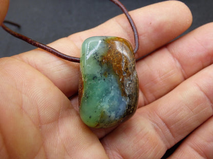 Chrysopras ~ Edelstein Kette Heilstein grün Natur Er Sie Mann Frau Glück HIPPIE GOA Boho Tibet Ethno Natur Rarität Geschenk Selten - Art of Nature Berlin