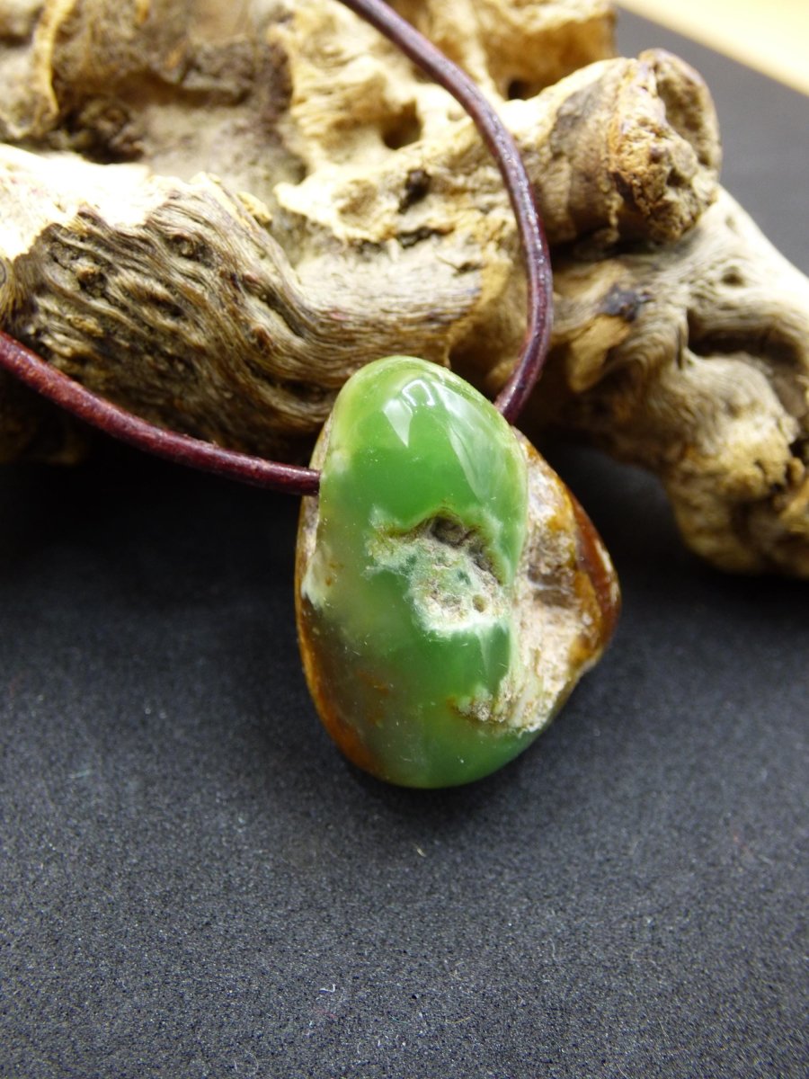 Chrysopras ~ Edelstein Kette Heilstein grün Natur Er Sie Mann Frau Glück HIPPIE GOA Boho Tibet Ethno Natur Rarität Geschenk Selten - Art of Nature Berlin