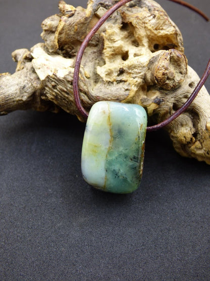 Chrysopras ~ Edelstein Kette Heilstein grün Natur Er Sie Mann Frau Glück HIPPIE GOA Boho Tibet Ethno Natur Rarität Geschenk Selten - Art of Nature Berlin