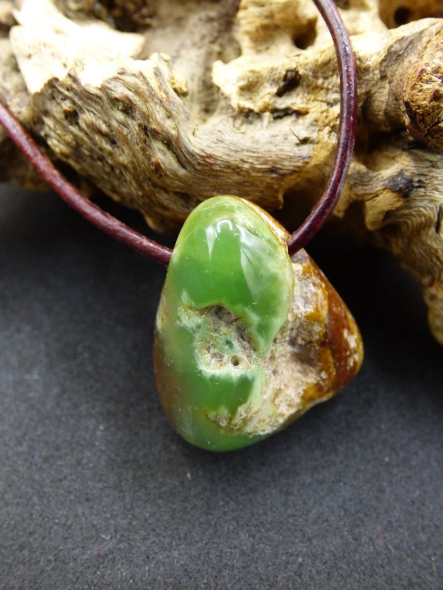 Chrysopras ~ Edelstein Kette Heilstein grün Natur Er Sie Mann Frau Glück HIPPIE GOA Boho Tibet Ethno Natur Rarität Geschenk Selten - Art of Nature Berlin