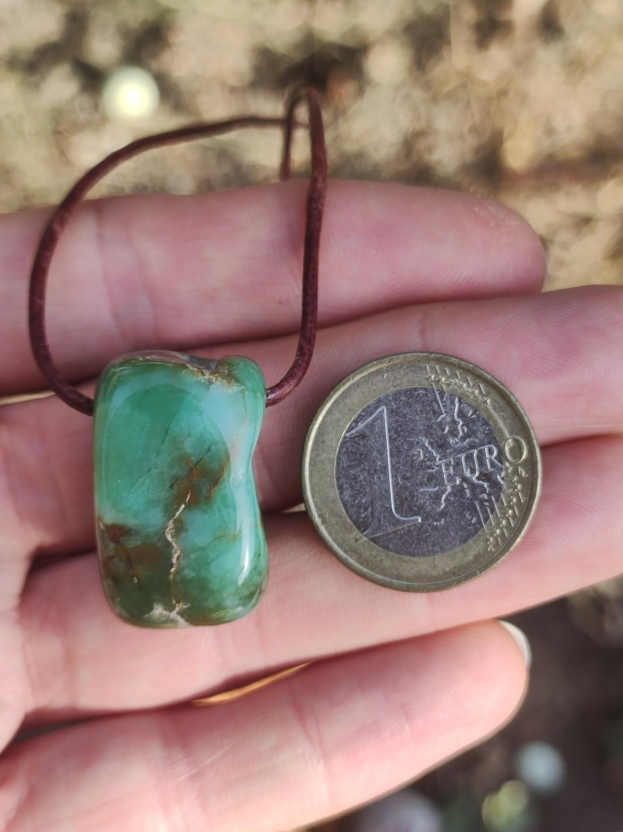 Chrysopras ~ Edelstein Kette Heilstein grün Natur Er Sie Mann Frau Glück HIPPIE GOA Boho Tibet Ethno Natur Rarität Geschenk Selten - Art of Nature Berlin