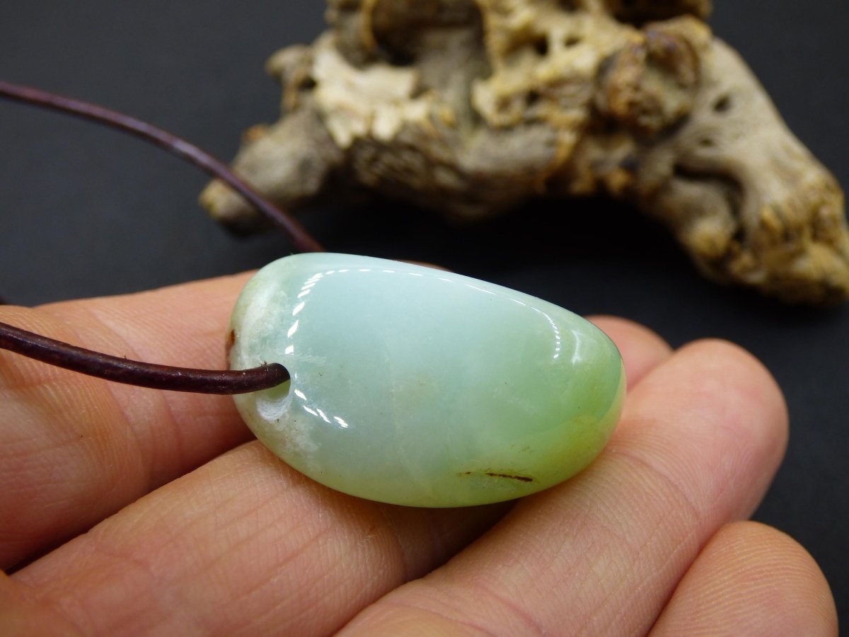 Chrysopras ~ Edelstein Kette Heilstein grün Natur Er Sie Mann Frau Glück HIPPIE GOA Boho Tibet Ethno Natur Rarität Geschenk Selten - Art of Nature Berlin