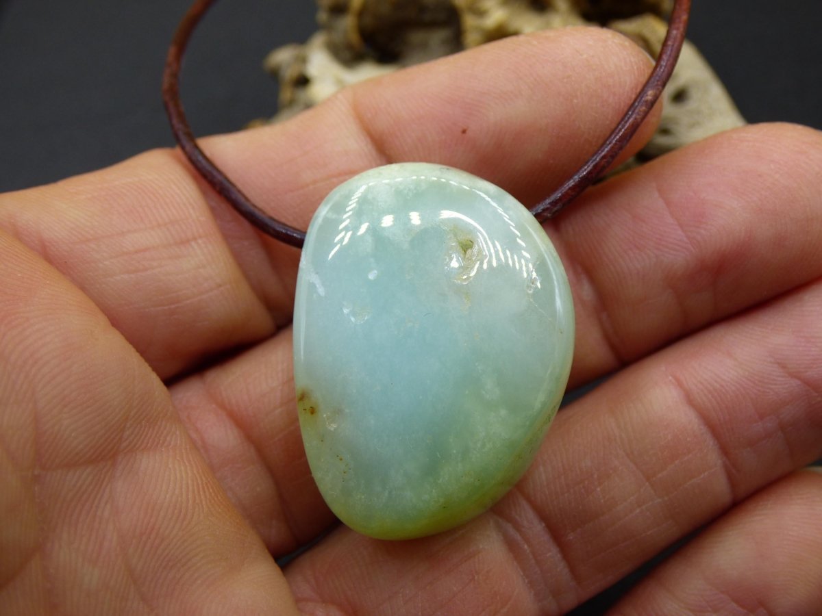 Chrysopras ~ Edelstein Kette Heilstein grün Natur Er Sie Mann Frau Glück HIPPIE GOA Boho Tibet Ethno Natur Rarität Geschenk Selten - Art of Nature Berlin