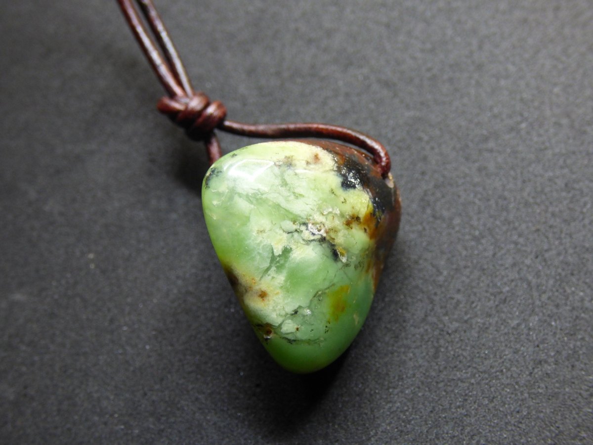 Chrysopras ~ Edelstein Kette ~HIPPIE ~GOA ~Boho ~Tibet ~Ethno ~Nature ~Schutzsymbol ~Heilstein ~Rarität - Art of Nature Berlin