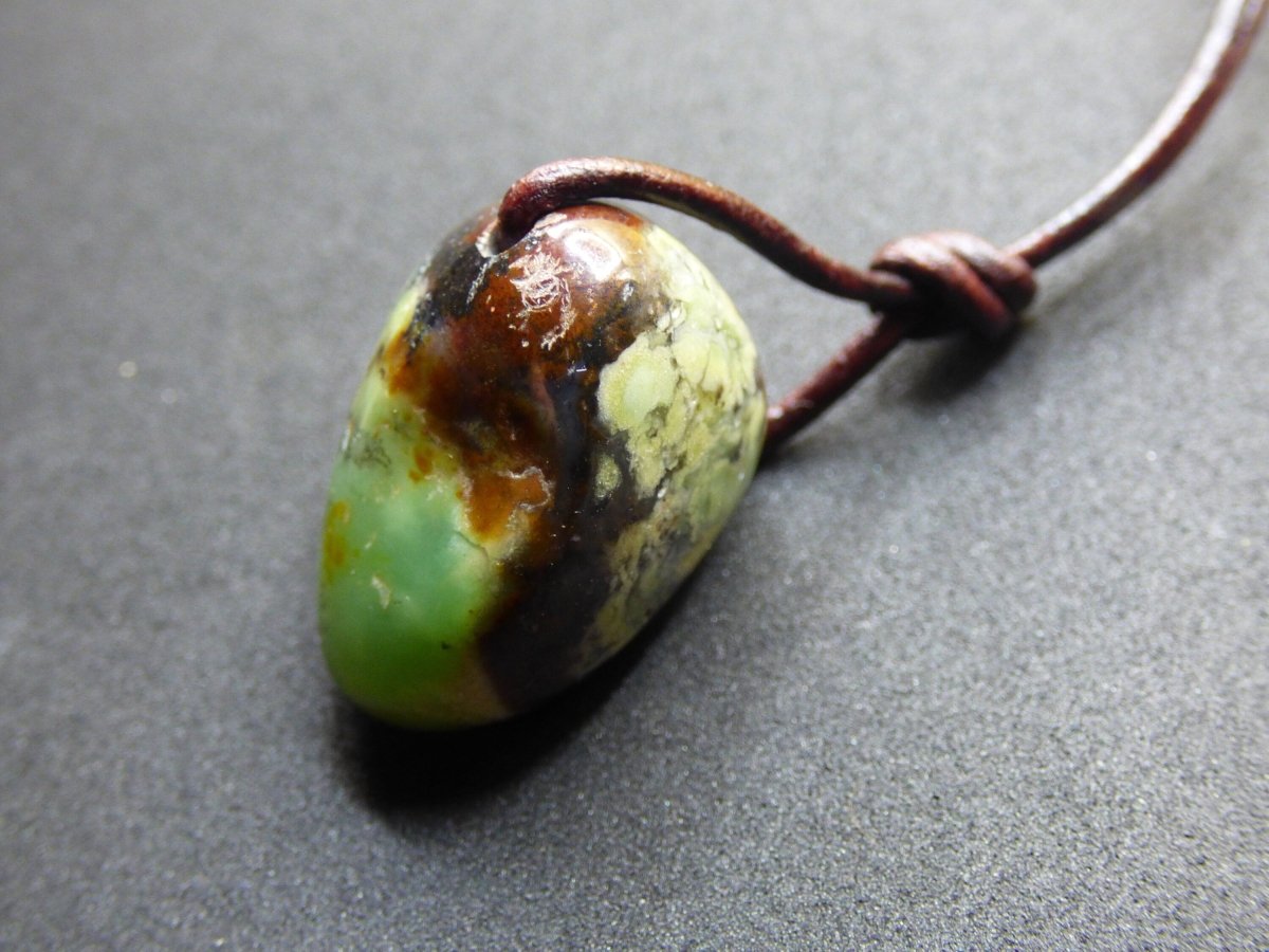 Chrysopras ~ Edelstein Kette ~HIPPIE ~GOA ~Boho ~Tibet ~Ethno ~Nature ~Schutzsymbol ~Heilstein ~Rarität - Art of Nature Berlin