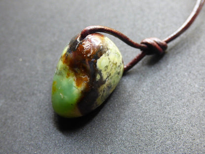 Chrysopras ~ Edelstein Kette ~HIPPIE ~GOA ~Boho ~Tibet ~Ethno ~Nature ~Schutzsymbol ~Heilstein ~Rarität - Art of Nature Berlin