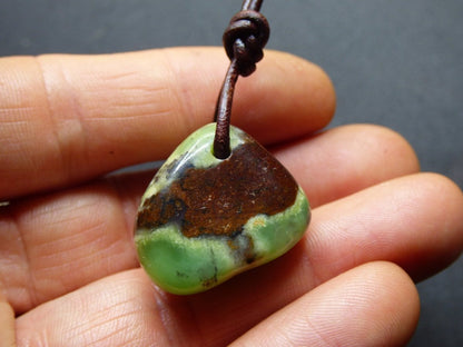 Chrysopras ~ Edelstein Kette ~HIPPIE ~GOA ~Boho ~Tibet ~Ethno ~Nature ~Schutzsymbol ~Heilstein ~Rarität - Art of Nature Berlin