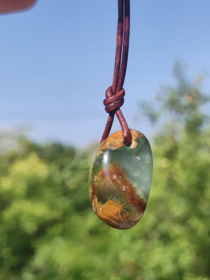 Chrysopras ~ Edelstein Kette ~HIPPIE ~GOA ~Boho ~Tibet ~Ethno ~Nature ~Schutzsymbol ~Heilstein ~Rarität - Art of Nature Berlin