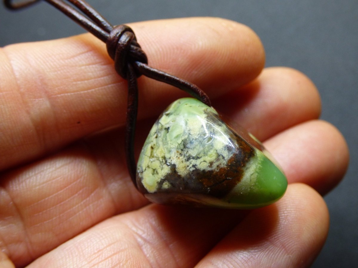 Chrysopras ~ Edelstein Kette ~HIPPIE ~GOA ~Boho ~Tibet ~Ethno ~Nature ~Schutzsymbol ~Heilstein ~Rarität - Art of Nature Berlin