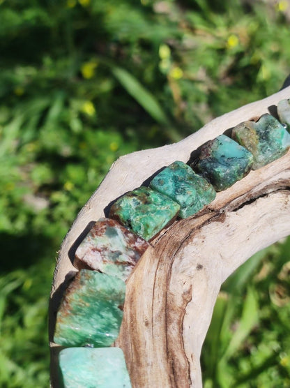 Chrysoprase A Edelstein Armband grün braun Natur Rarität edel hochwertig Heilstein Schmuck Qualität Geschenk Frau Mutter Mann Unisex Er Sie - Art of Nature Berlin