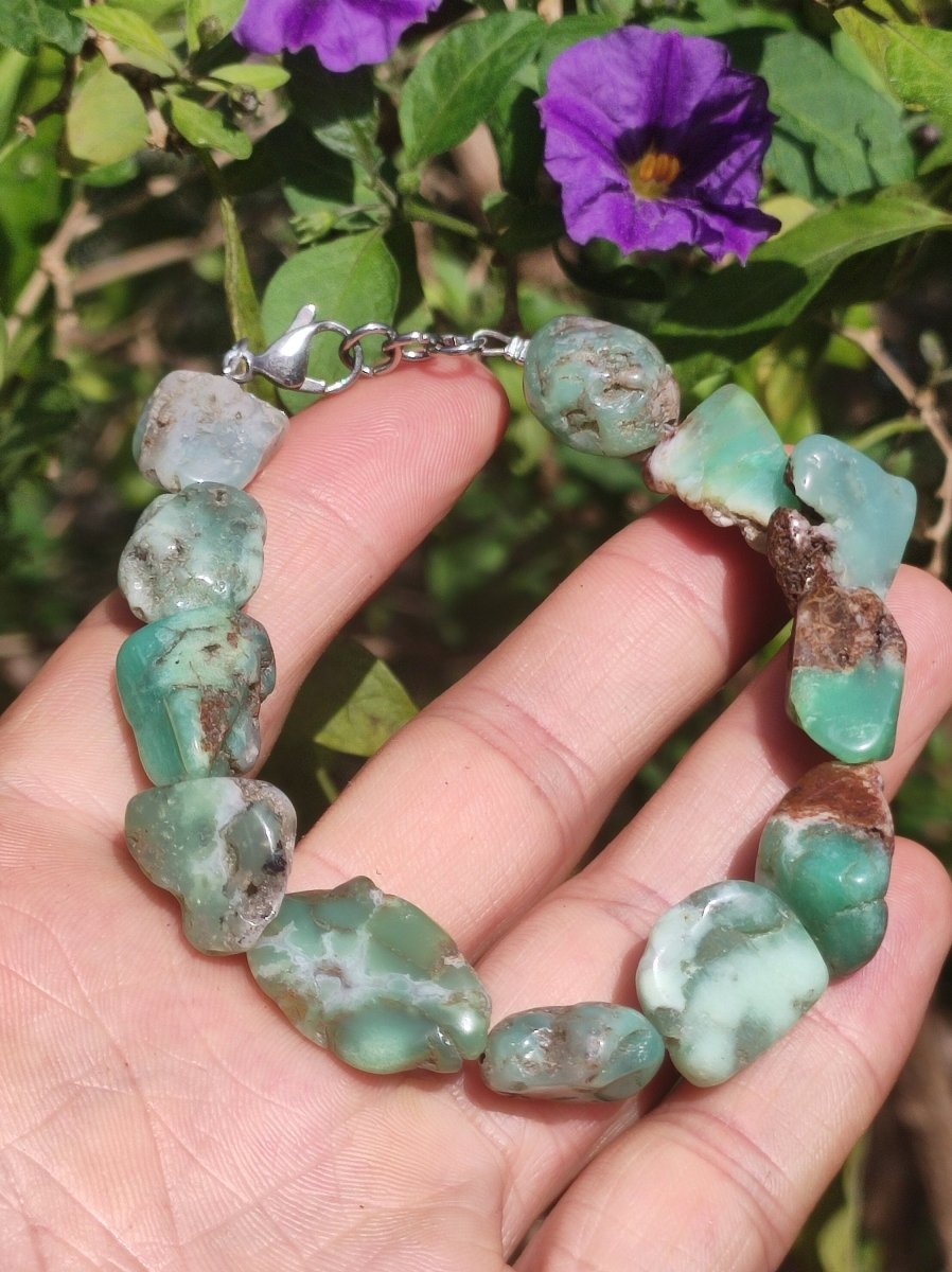 Chrysoprase A Edelstein Armband grün Natur Rarität edel hochwertig Heilstein Damen Schmuck Qualität Geschenk Frau Mutter Mann Unisex Er Sie - Art of Nature Berlin