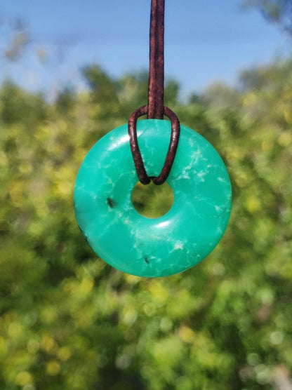 Chrysoprase ~ Edelstein Kette grün Natur Heilstein Schutzsymbol Mann Frau Glück HIPPIE GOA Boho Tibet Ethno Natur Rarität Geschenk Er Sie - Art of Nature Berlin