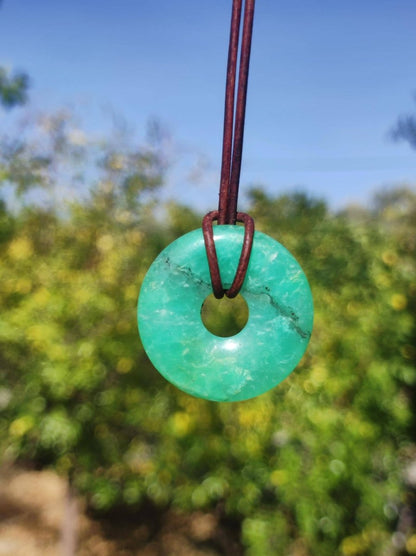 Chrysoprase ~ Edelstein Kette grün Natur Heilstein Schutzsymbol Mann Frau Glück HIPPIE GOA Boho Tibet Ethno Natur Rarität Geschenk Er Sie - Art of Nature Berlin