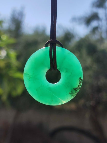 Chrysoprase ~ Edelstein Kette grün Natur Heilstein Schutzsymbol Mann Frau Glück HIPPIE GOA Boho Tibet Ethno Natur Rarität Geschenk Er Sie - Art of Nature Berlin