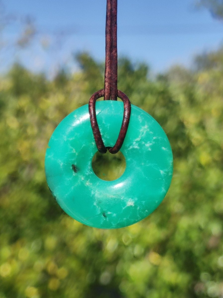 Chrysoprase ~ Edelstein Kette grün Natur Heilstein Schutzsymbol Mann Frau Glück HIPPIE GOA Boho Tibet Ethno Natur Rarität Geschenk Er Sie - Art of Nature Berlin