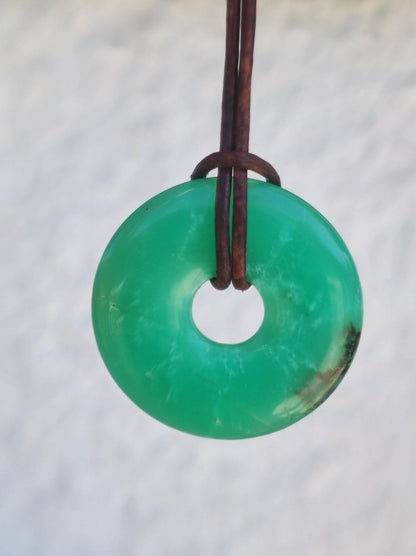 Chrysoprase ~ Edelstein Kette grün Natur Heilstein Schutzsymbol Mann Frau Glück HIPPIE GOA Boho Tibet Ethno Natur Rarität Geschenk Er Sie - Art of Nature Berlin